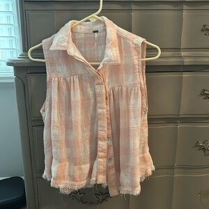 Free people button up tank